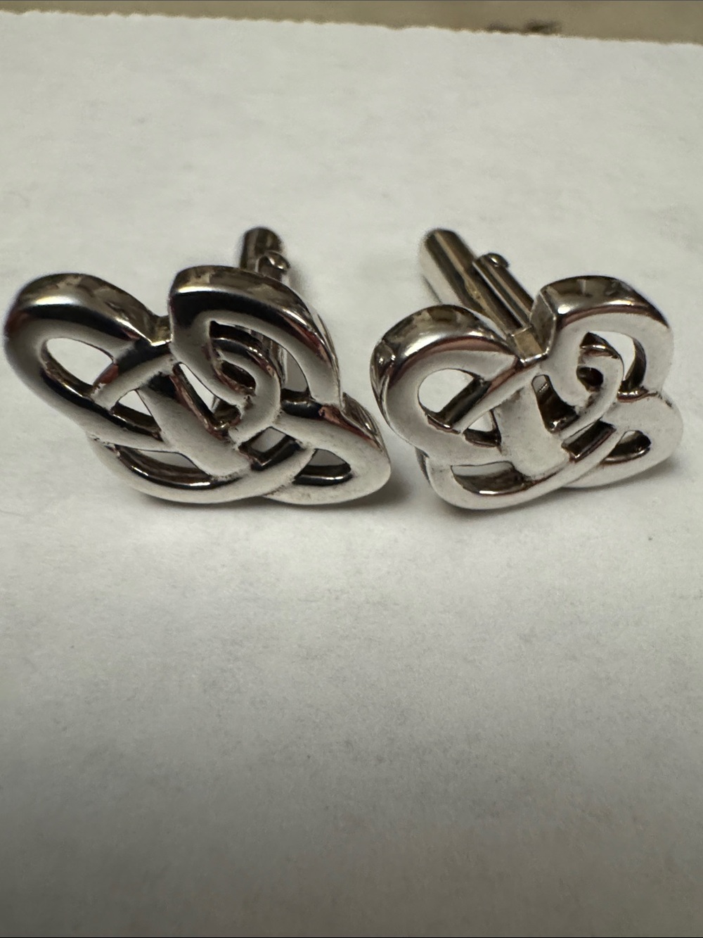 Vintage Kit Heath 1993 Sterling Silver Celtic Knot Cufflinks Signed 925 KH93